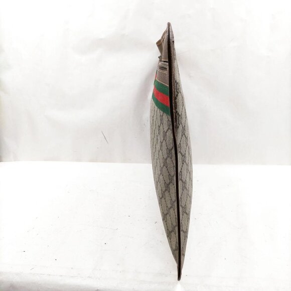 Authentic Gucci Clutch Bag Sherry Line Brown PVC mn244-120612 - Picture 3 of 16